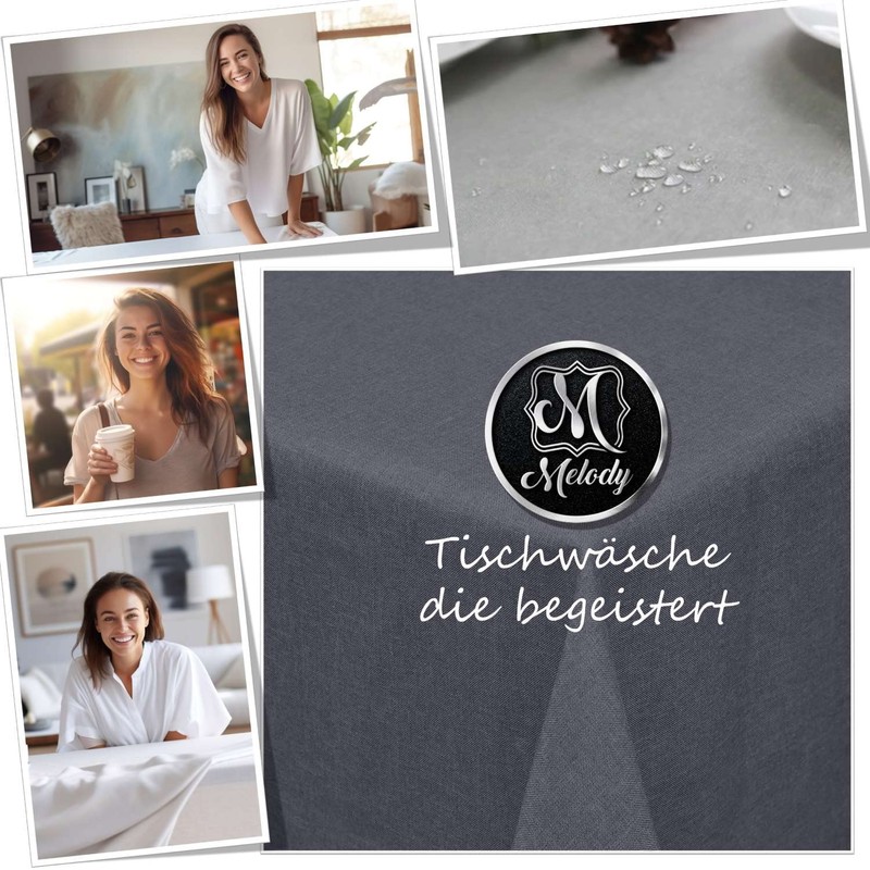 Rectangular Tablecloth 160 x 260 cm, Champagne - Washable, Outdoor,