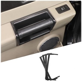 PIUGILH Car Door Inner Grab Handle Cover Frame Decor Trim Compatible with Hummer H2 2003-2007, Carbon Fiber Auto Door Handle Panel Decoration Sticker Interior Accessories