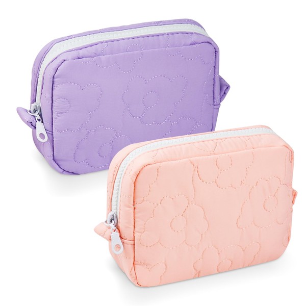 Hipruict Tampon Bag for Purse, 2 Pcs Quilted Sanitary Pad