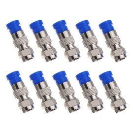 SHOWERORO 10pcs Type Coax Plug Adapter Connectors Compression Fitting for Cable Durable and Design Easy Installation and Weather Resistant