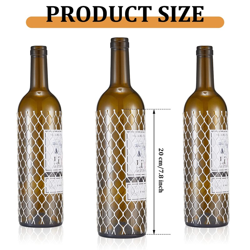 50 Pieces Wine Mesh Protective Sleeves 7.8 Inch Long Mesh