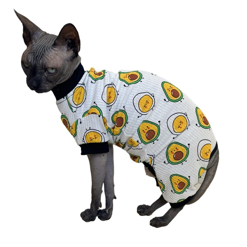 Sphynx Cat Four Leg Cotton Pajamas Elastic Pet Clothes for