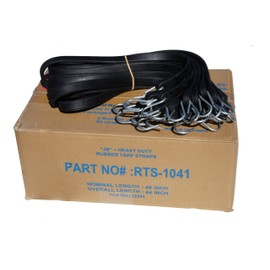 Harriscos LLC 41" Natural Rubber Tarp Straps Snubber Bungee Cords w/Hooks (10 Pack)