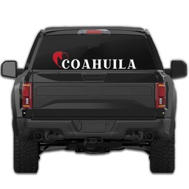Western Decal Coahuila Mexico Stickers para Trocas Calcomanias para Autos Mexican Stickers for Trucks and Cars Estilo Ranchero con Caballo (6" x 28")