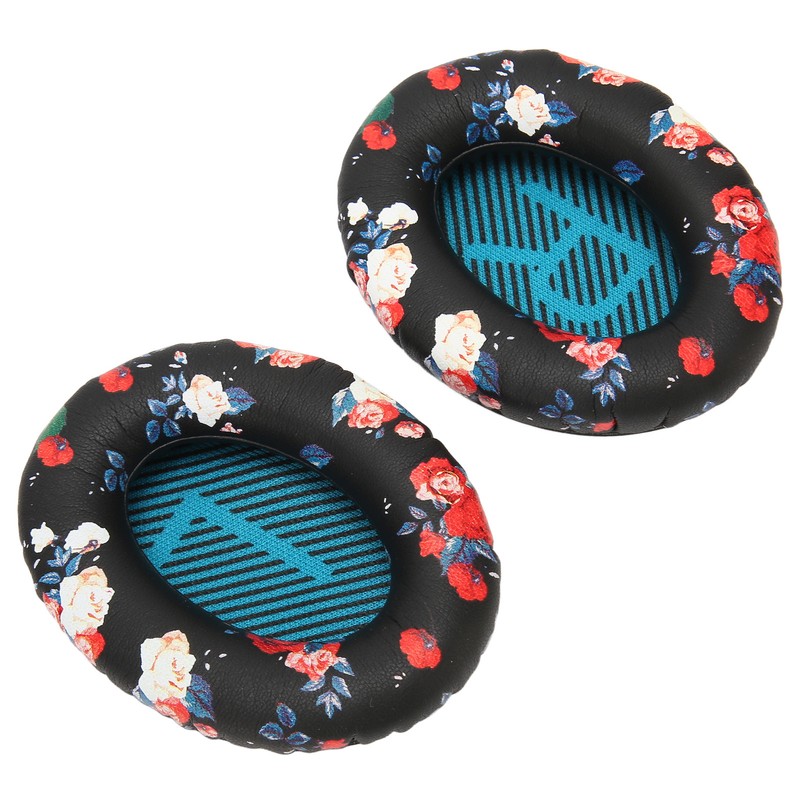 Headphone Ear Pads Soft Protein Leather Memory Foam Replacement Print