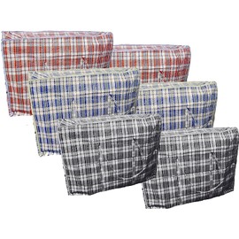 6 X LARGE STRONG LAUNDRY STORAGE SHOPPING BAG REUSABLE STORE ZIP BAGS NEW