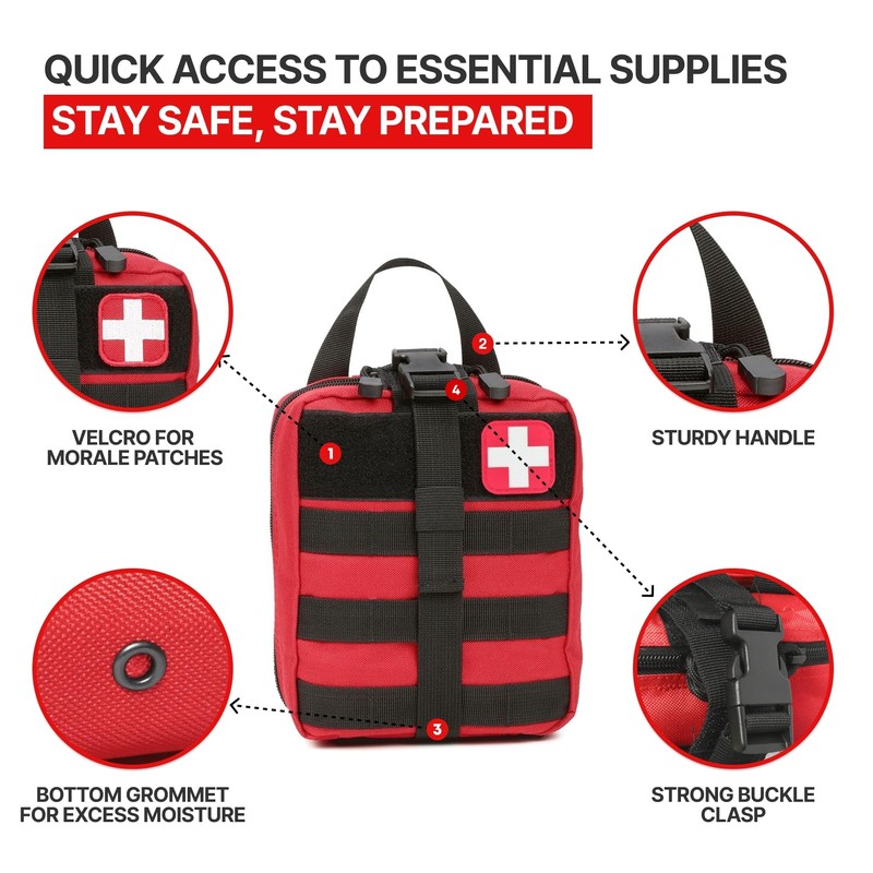 ORCA Tactical Rip-Away IFAK Trauma Kit Bag – First Aid