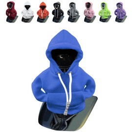 vvag Gear Shift Hoodie,Universal Shift Knob Hoodie, 4.7 Inch Car Shifter Stick Protector Decoration, Funny Hoodie Car Gear Shift Cover, Auto Interior Accessories Shifter Hoodie (Blue)