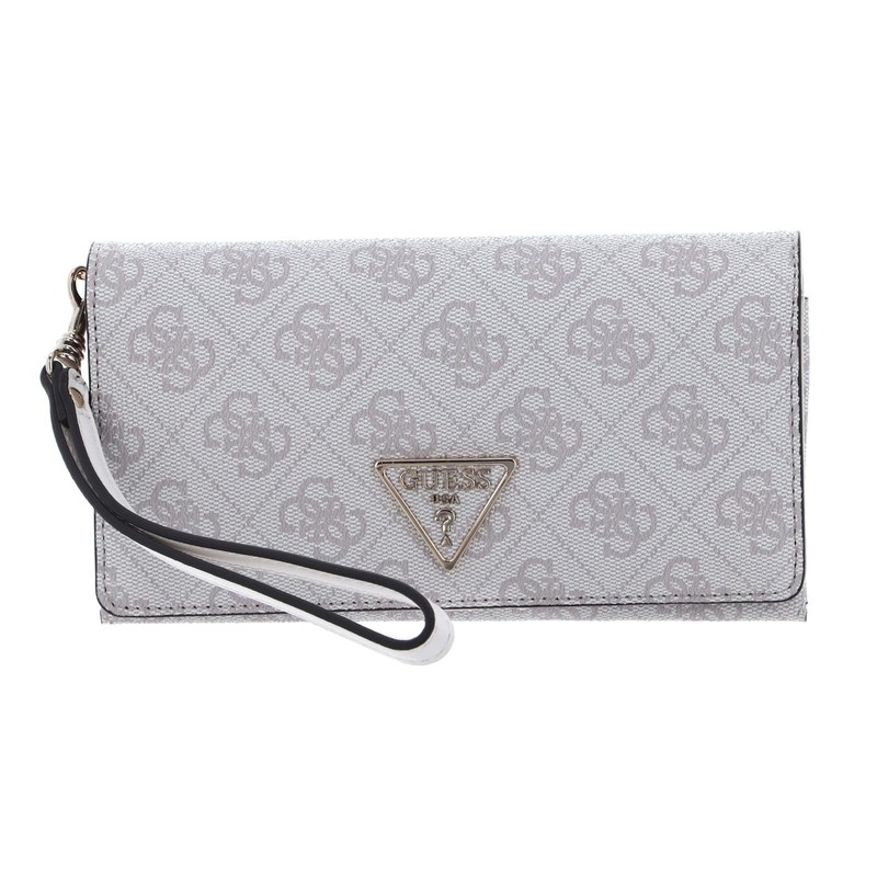 GUESS Laurel SLG Crossbody Flap Wrist Dove Logo