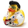 ChuangJie Elvis Duck Figurine, White Jumpsuit Design with Rhinestones, Decorative