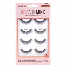 Cala 3D FAUX MINK LASHES: BOSSY (4 PACK) Free Gift W/ Purchase Of 4 Or More