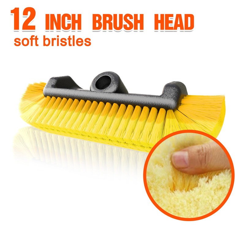 LAANPOLE 12FT Car Wash Brush with Long Handle, Car Cleaning