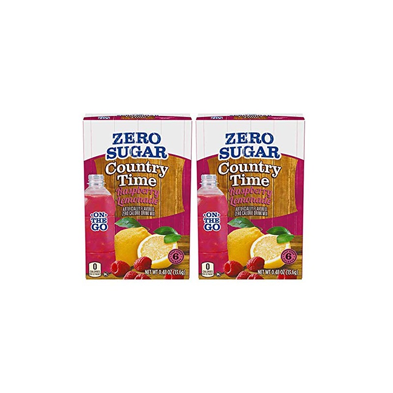 Country Time Zero Sugar Raspberry Lemonade on the go packs