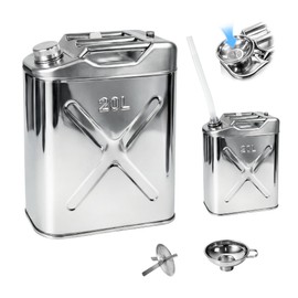 5 gallon 304 Stainless Steel stainless steel water jug, 20L cooking oil storage container,Deep Fryer Oil Storage & Hot Container，Suitable for outdoor camping, kitchen, and food cart equipment