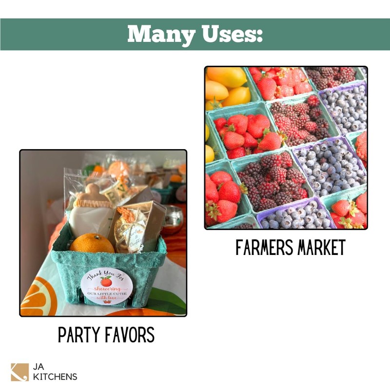 Kitchens Green Molded Pulp Fiber Berry/Produce Vented 1 Pint Basket
