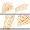 MOLFUJ 3.5 Inch Bamboo Skewers 100PCS Food Appetizer Toothpicks Wide
