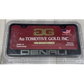 GMC DENALI  BLACK License Plate Frame Stainless Steel Au-tomotive