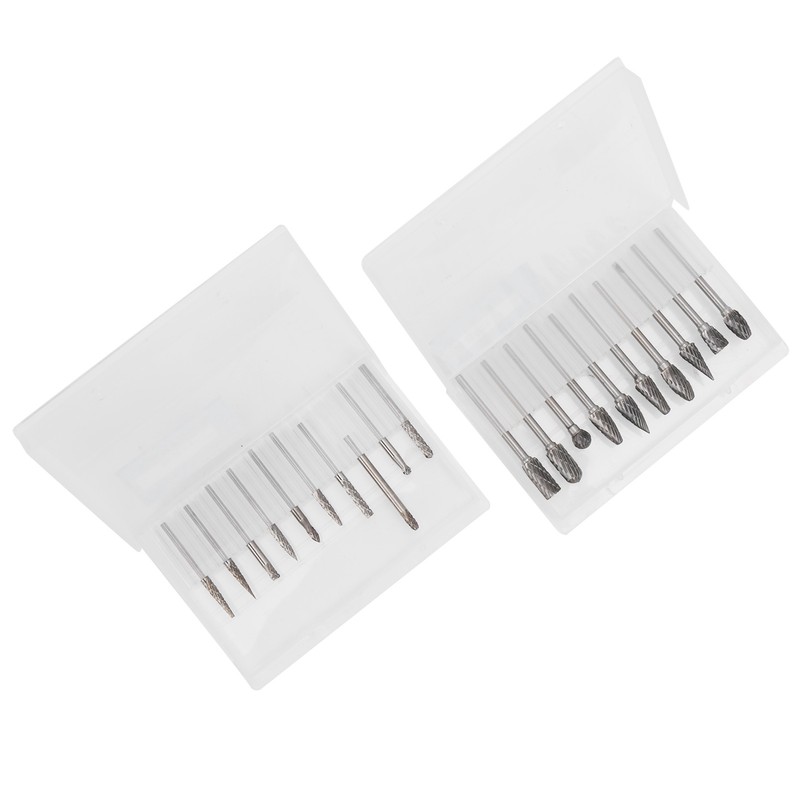 20pcs Woodworking Burr File Set Cemented Carbide Rotary Burrs Files