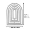 Silver Overlap Arched Border Metal Cutting Dies for Card Making