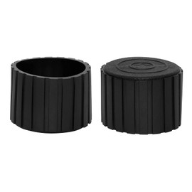 Flyshop Frosted Synthetic Rubber Leg Tips, 1-5/8 inch, 42mm, Furniture Feet Floor Protectors, Non-Scratch Round Chair Leg Caps, Black, 8PCS