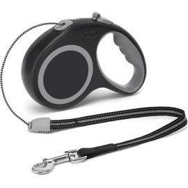Correa retráctil para perro, correa de paseo para perro de 20 pies para perros o gatos pequeños/medianos de hasta 44 libras, cable de nailon fuerte, sin enredos, freno con una sola mano