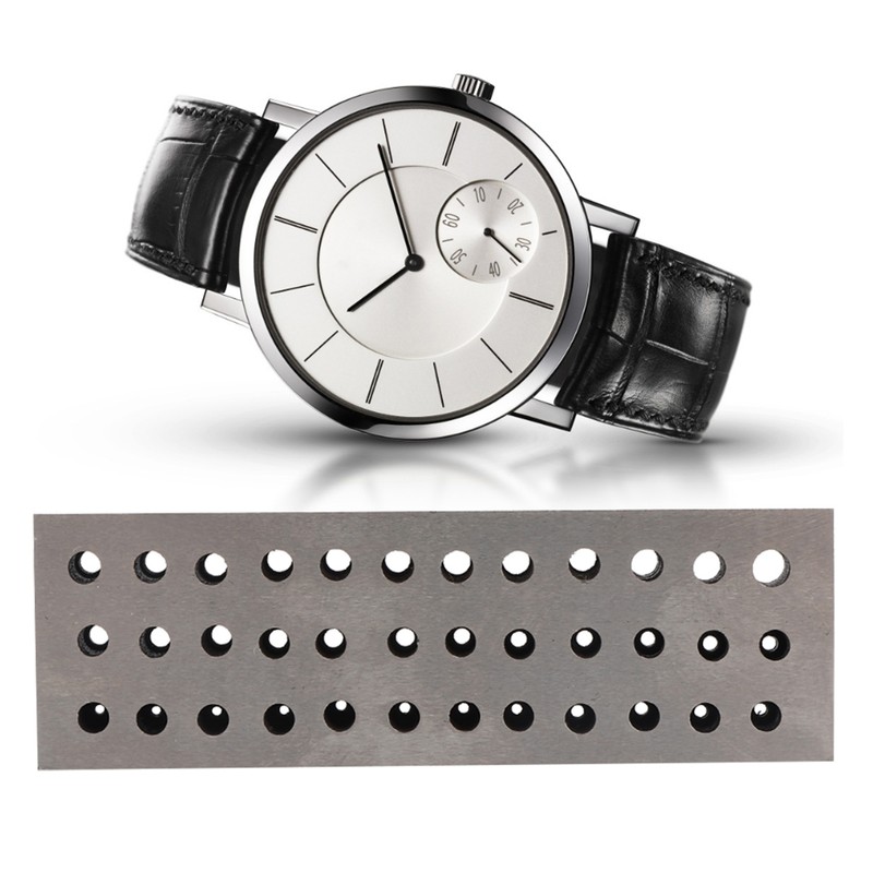 36 Holes Steel Drilling Carving Hole Punching Plate Watch Repairing