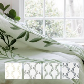 TWOPAGES Linnea Embroidered Linen Curtain Fabric Sample Booklet, 24 Colors