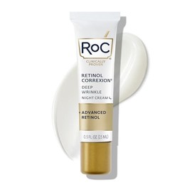 RoC Retinol Correxion Deep Wrinkle Anti-Aging Crema De Noche, Hidratante Facial Diario Con Manteca De Karité, Ácido Glicólico Y Escualeno, Tratamiento