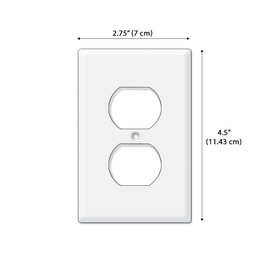 WIRESTER Duplex Outlet Cover Wall Plate/Switch Plate - Solid Orchid Purple, 5 Piece Set