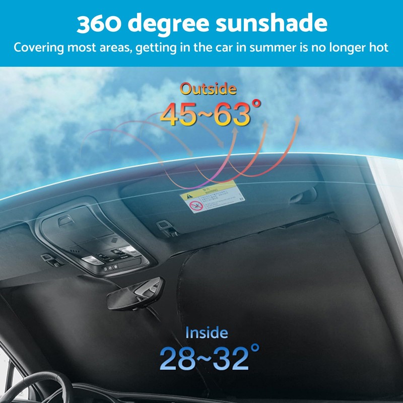 MAX COOL 6 Layer Windscreen Sun Shade Suitable for Mitsubishi
