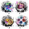 4PCS 3D Gaming Wall Stickers,E-Sports Room Wall Decorations,Video Gaming Joystick