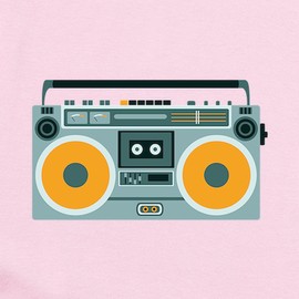 CafePress Radio Cassette Player Body Suit Cute Infant Bodysuit Baby Romper Petal Pink