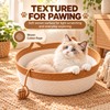 Interactive Woven Cat Bed with Toy Tail – 3-in-1 Cotton