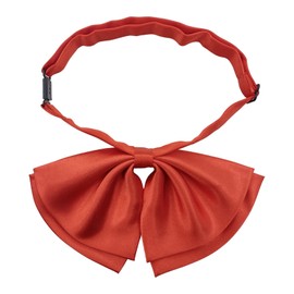 SYAYA Cute Adjustable Silk Women Semicircle Bow Tie, Pre Tied Necktie For Japanese Uniform Tie/Christmas/Cosplay/Party B13(Red)