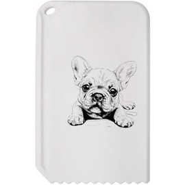 Azeeda 'French Bulldog Puppy Laying Down with Bone' Plastic Ice Scraper (IC00037965)