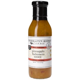 Terrapin Ridge Farms Pineapple Habanero Sauce – Sweet & Fiery Sauce for Dips, Appetizers, and Meats – 14.5 oz Bottle