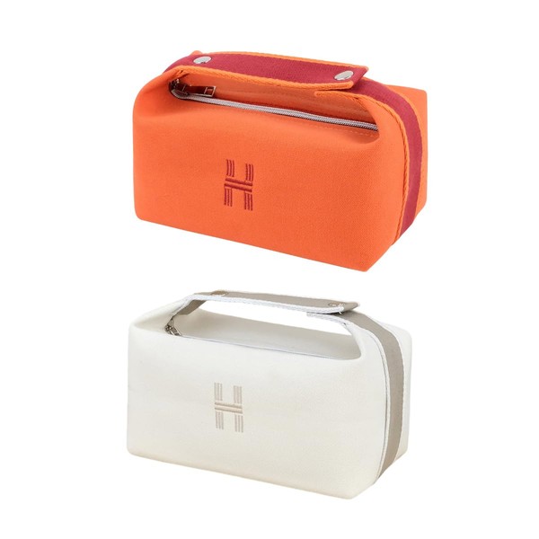 AIMALL Large Capacity Canvas Travel Wash Bag - Stylish White