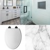 Mayfair Bennett Toilet Seat with Matte Black Hinges, Slow Close