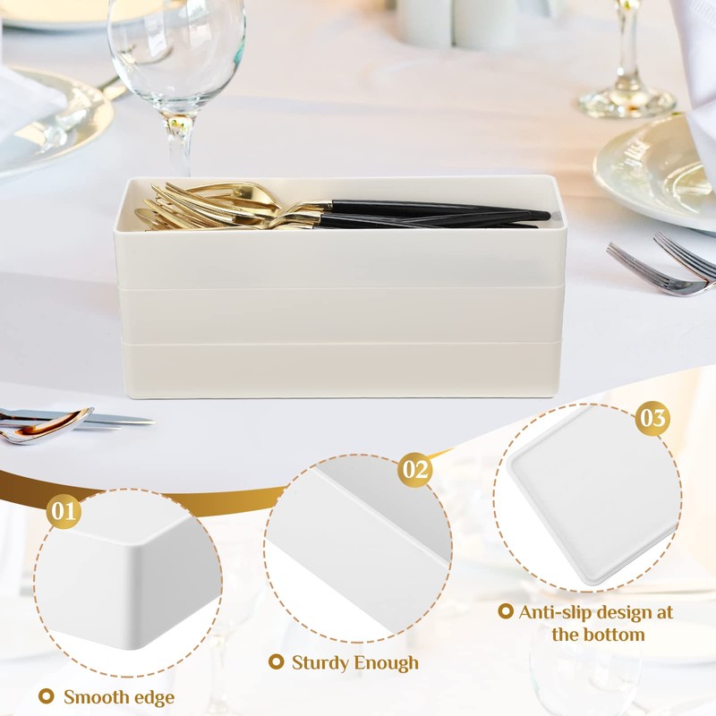 4 Pack Plastic Drawer Organizer 9.5 x 3 x 1.4