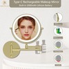 MIROAMZ Rechargeable Wall Mounted Lighted Makeup Vanity Mirror 8 Inch