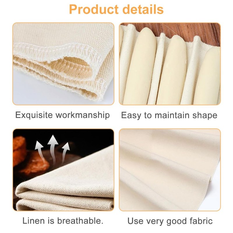 2PCS Tea Towels for Baking Sourdough, 14x12inch Bread Towel for