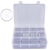 84 Pieces 46 mm Coin Capsules, with Foam Seal and Plastic Storage Organiser Box, Coin Holder Collector Case for Coin Collection Supplies, 7 Sizes (16/20/25/27/30/38/46 mm (Clear Box + White Seals)
