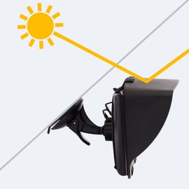 Digicharge Sat Nav Sun Shade Visor For 7’’ inch Garmin Drivesmart DriveCam 76 Dezl LGV710 LGV700 Dezlcam CamperCam 795 785 Fleet 790 TomTom Go Camper Max Discover Expert Exclusive 7 GPS Anti-Glare