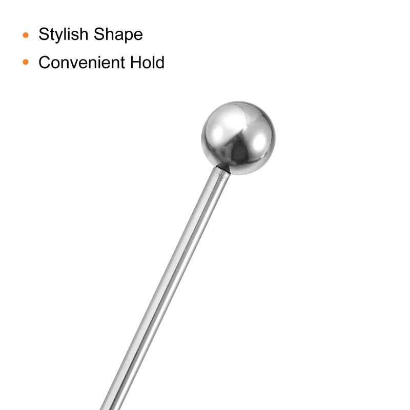 sourcing map Cocktail Toothpicks, 8Pcs 8.2 Inch Stainless Steel Extra