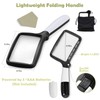 Magnifying Glass with Light, Folding Handheld 3X Large Rectangle Lighted