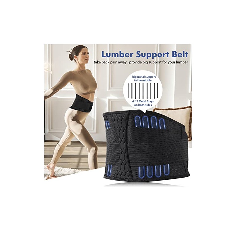 Lumbar Support Belt Lower Back Brace for Lifting, Herniated Disc,