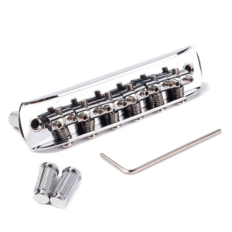 Alnicov Chrome Adjustable Saddle Bridge with Thimbles for Mustang Jaguar