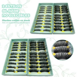 de Pestañas Postizas de Mink Sintético, 20 Pares Naturales para Maquillaje Diario