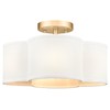 Audickic Gold Semi Flush Mount Ceiling Lights, 14" 4-Light Ceiling