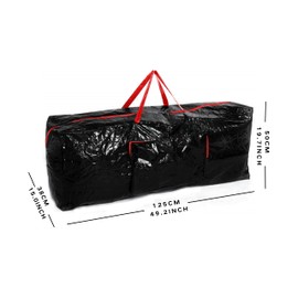 Ram® Black Extra Large Christmas Tree Storage Bag Suitable for up to 7ft Trees With Side Pocket Pouch